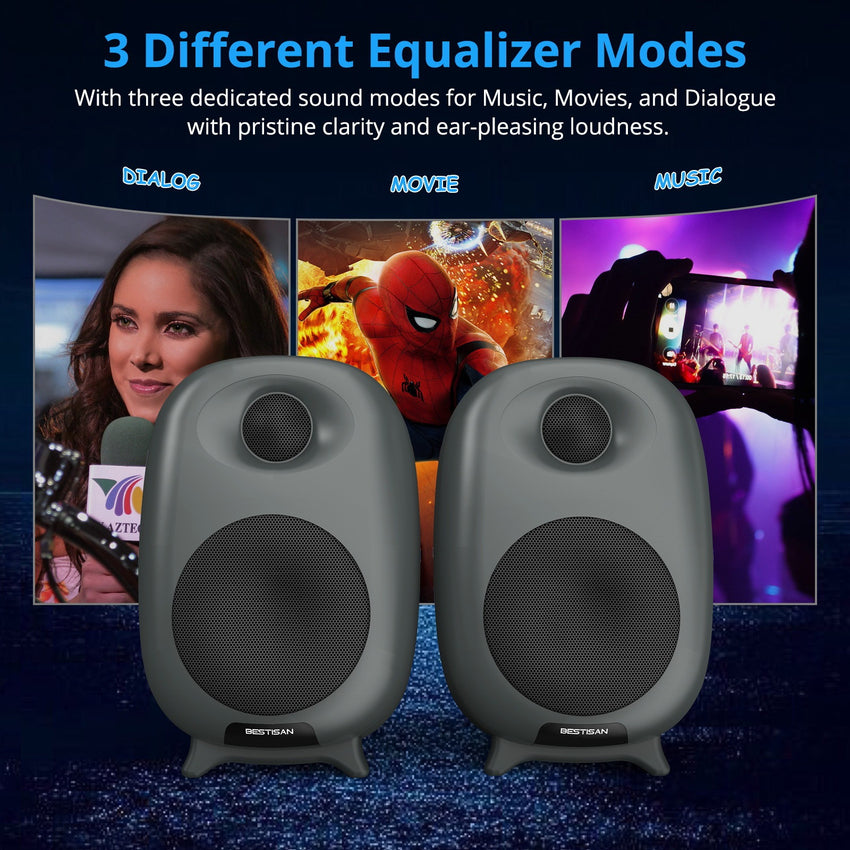 SR6 Premium 3" Active Bookshelf Speakers