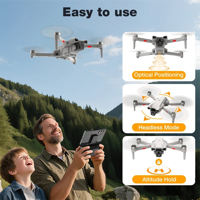 L107 4K HD Foldable Shock-Absorbing EIS Anti-Shake Smart Drone