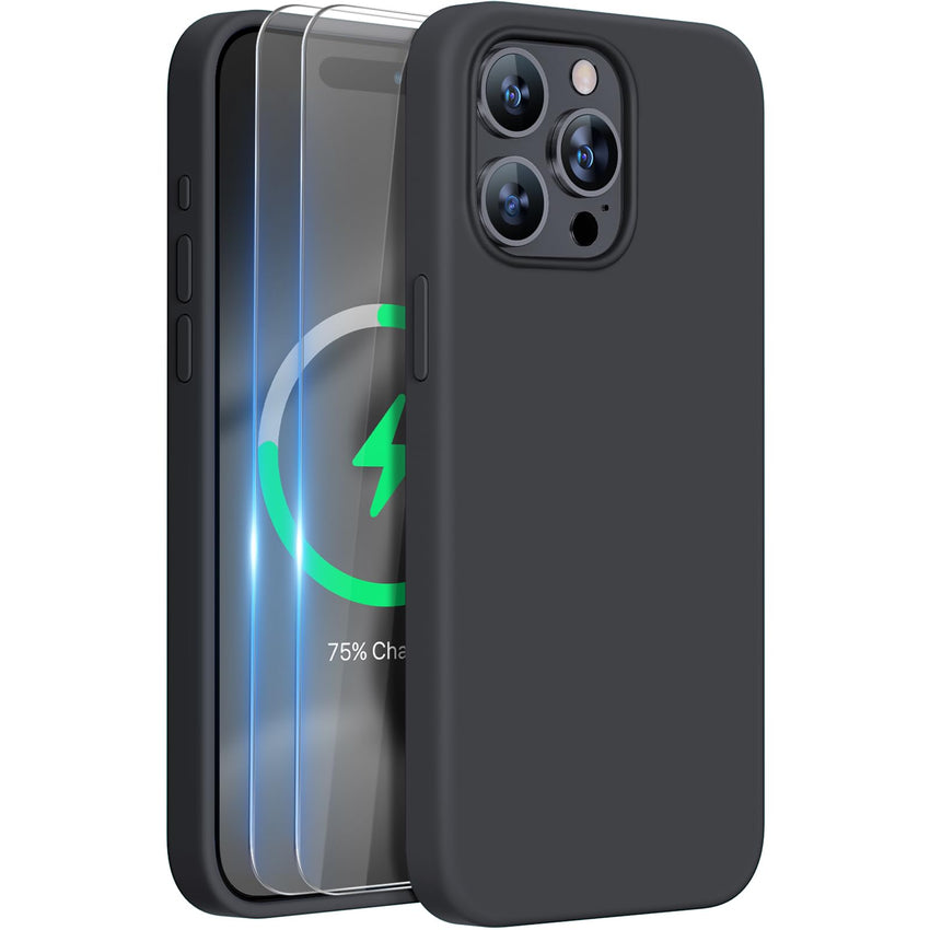 Magnetic for iPhone 17 Pro Max Case, Compatible with MagSafe, Integrated Silicone Camera Control Cover, 3.0mm Thicken Shockproof Drop Protection Phone Case for 17 ProMax, Orange